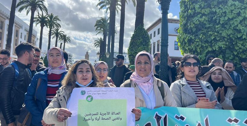 الممرضون يصعدون احتجاجا على تملص الحكومة من التزاماتها