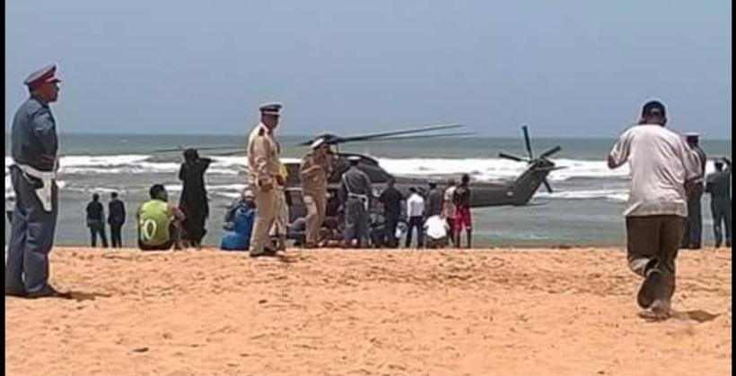 شاطئ أكلو.. تدخل مروحية الدرك لانتشال جثة سائح أجنبي
