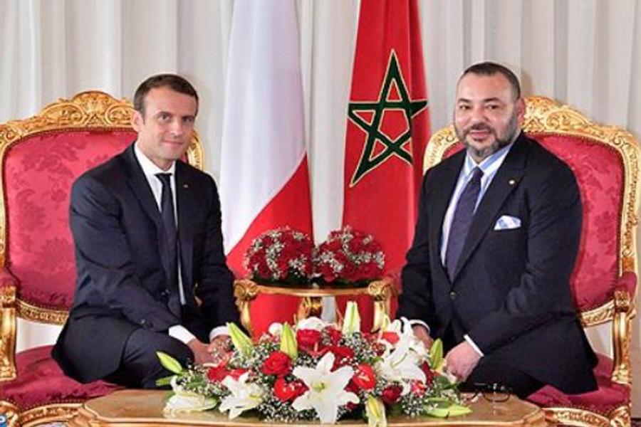 Emmanuel Macron verkündet feierlich seiner Majestät die Anerkennung von Marokko der Sahara