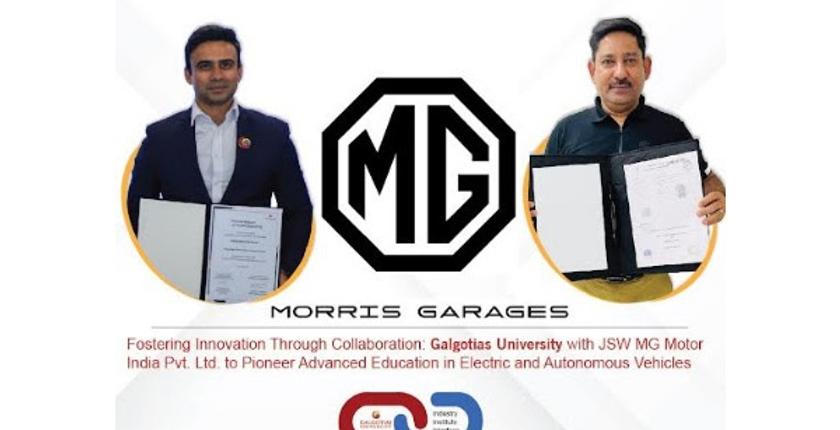 जेएसडब्ल्यू एमजी मोटर इंडिया ने इंजीनियरिंग प्रतिभा को बढ़ावा देने के लिए गलगोटिया विश्वविद्यालय के साथ हाथ मिलाया