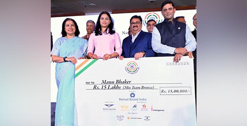 पेरनोड रिकार्ड इंडिया ने पेरिस ओलंपिक पदक विजेताओं को सम्मानित करने के लिए भारतीय राष्ट्रीय राइफल संघ के साथ साझेदारी की