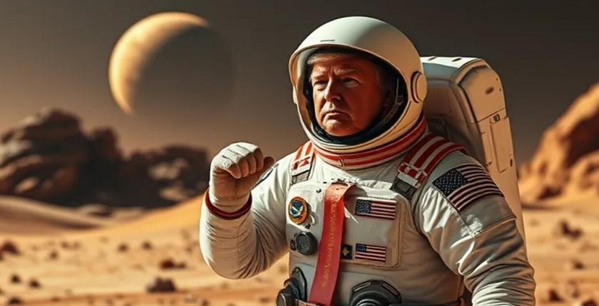 Трамп выражает надежду, что американцы достигнут Марса до конца его президентства.