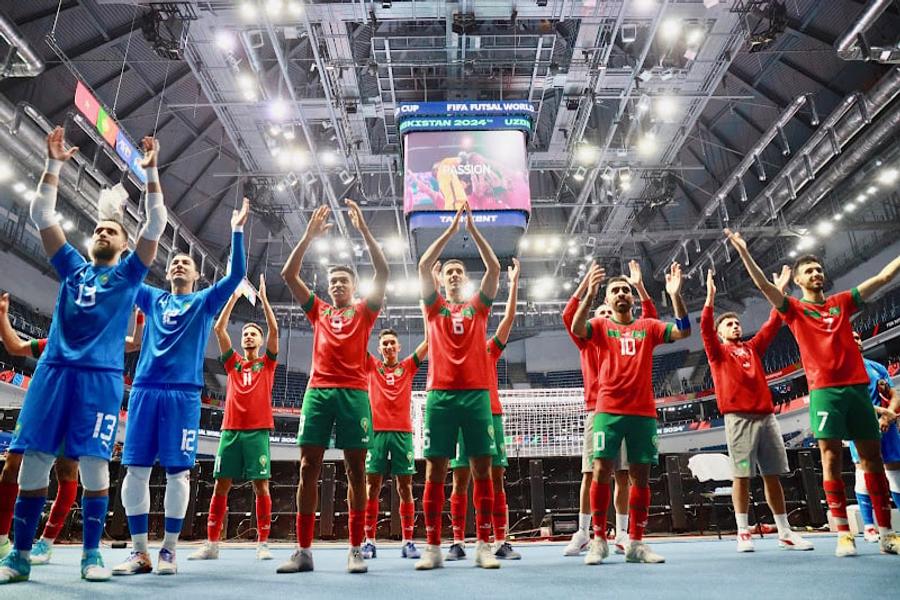 Les Lions de l'Atlas brillent au Mondial de Futsal : victoire épique contre l'Iran en quart de finale