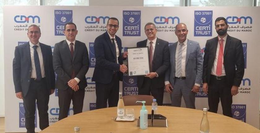 Crédit du Maroc برای سیستم مدیریت مبارزه با فساد خود گواهینامه ISO 37001 را دریافت کرد.