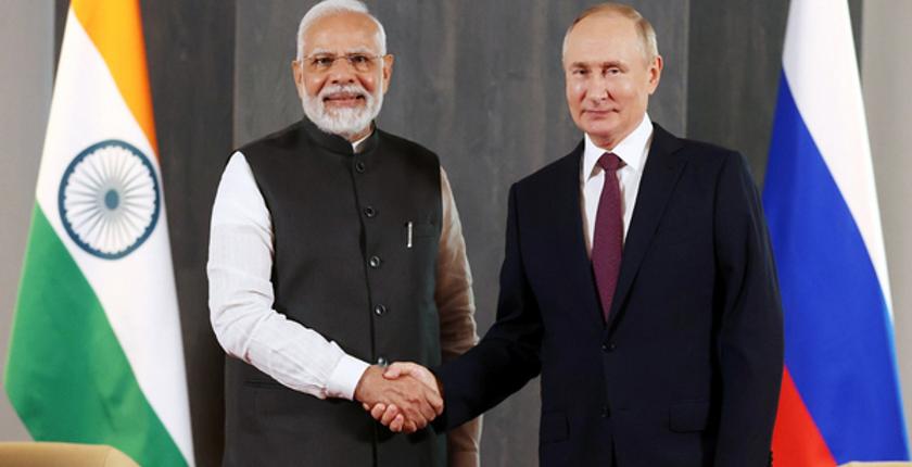 राष्ट्रपति पुतिन ने प्रधानमंत्री मोदी की "भारत-प्रथम" नीति और "मेक इन इंडिया" पहल की सराहना की