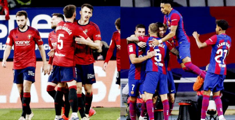 برشلونة يواجه أوساسونا في كأس السوبر الإسباني