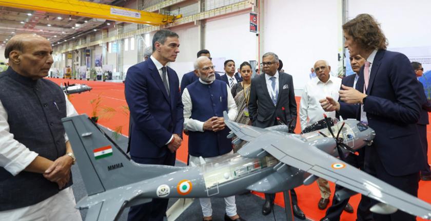 भारत और स्पेन के नेताओं ने भारत के पहले निजी सैन्य विमान संयंत्र का उद्घाटन किया
