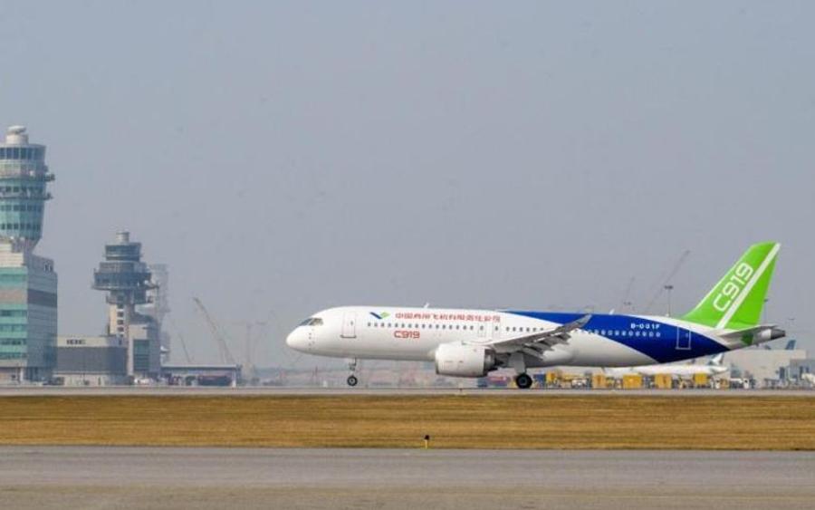 陸產飛機C919首次境外商業飛行 由香港飛上海