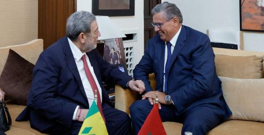 "أخنوش" يجري مباحثات مع الوزير الأول لسان فانسون وغرونادين