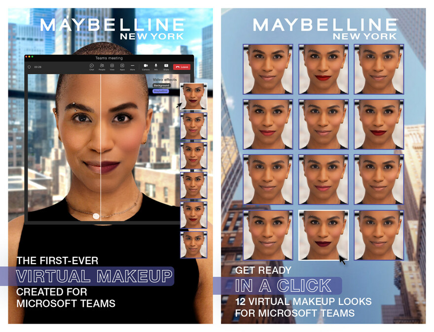 Avec un simple clic: le tout premier maquillage virtuel dans microsoft teams
