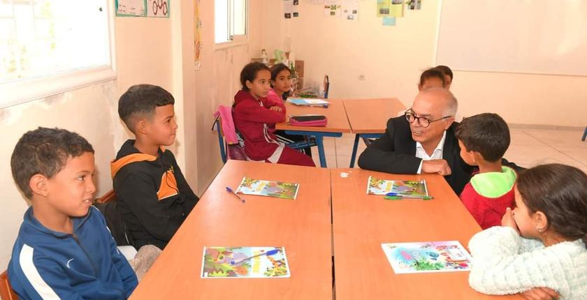 شكيب بنموسى يزور مجموعة مدارس تجكالت بجماعة تفنكولت