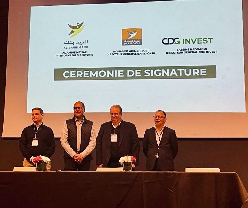 Al Barid Bank et Barid Cash s'allient avec CDG INVEST pour soutenir les startups fintech au Maroc