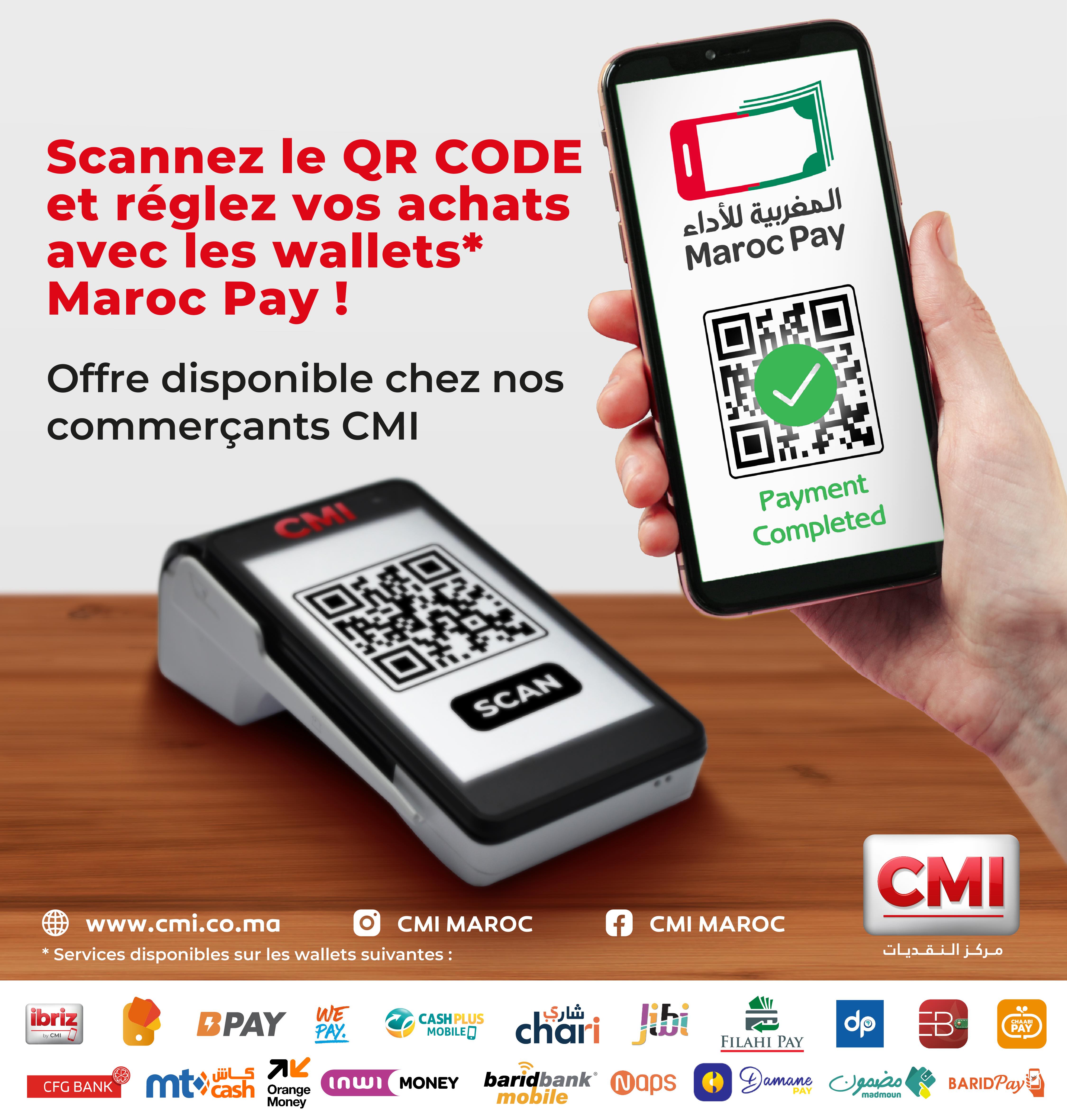 Paiement mobile : Le Centre Monétique Interbancaire (CMI)complète l’écosystème d’inclusion-financière et socialemarocain avec l’activation de « Maroc Pay ».