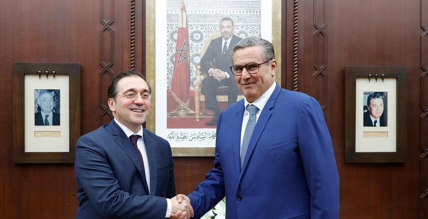 أخنوش يستقبل ألباريس وزير الخارجية الإسباني 