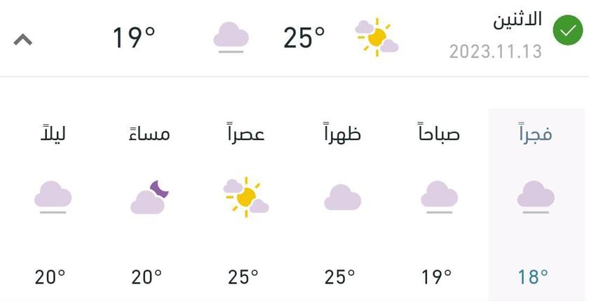 توقعات احوال طقس اليوم الاثنين