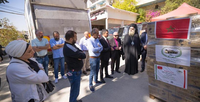 مساعدات المغرب لفلسطين وزعت على المؤسسات الاستشفائية والاجتماعية