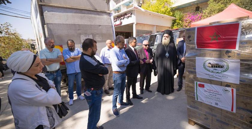 مساعدات المغرب لفلسطين وزعت على المؤسسات الاستشفائية والاجتماعية