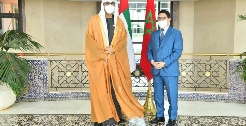 لقاء "بوريطة" مع وزير الصناعة والتكنولوجيات المتقدمة الإماراتي