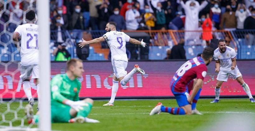 السوبر الإسباني.. ريال مدريد يقصي برشلونة ويتأهل إلى النهائي