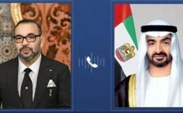 رئيس دولة الإمارات يتباحث هاتفيا مع جلالة الملك
