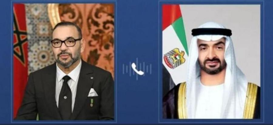 رئيس دولة الإمارات يتباحث هاتفيا مع جلالة الملك