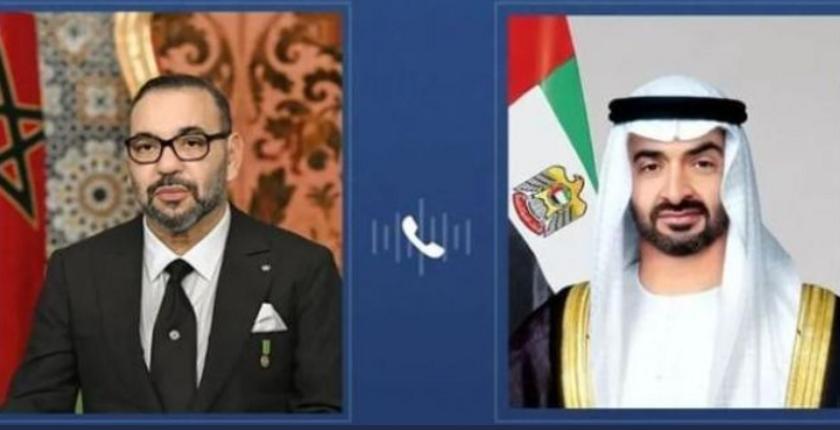 رئيس دولة الإمارات يتباحث هاتفيا مع جلالة الملك