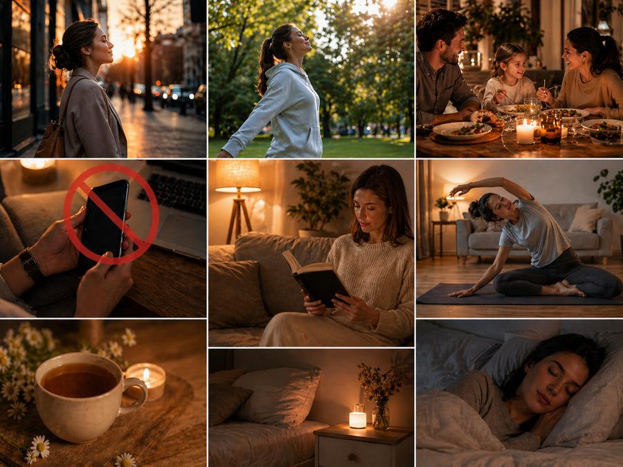 Evening routines that cut stress and rebuild energy after work