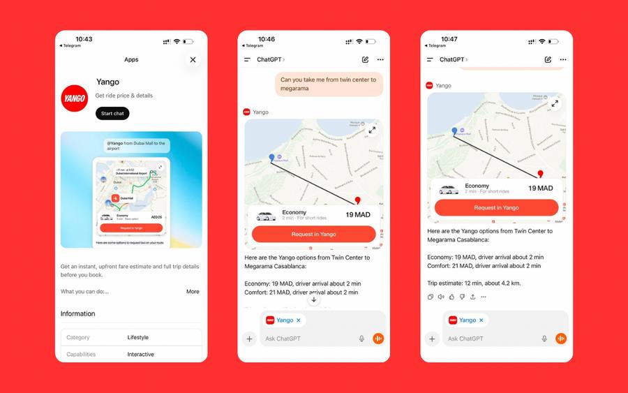 Intelligence artificielle : Yango Ride s'invite dans ChatGPT pour transformer la mobilité urbaine