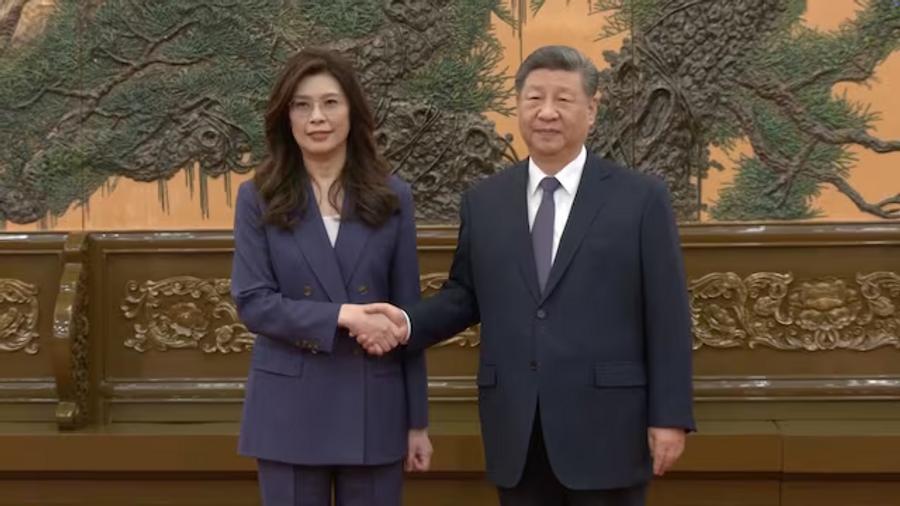 Taiwan reports Chinese warplanes as Xi meets opposition leader in Beijing