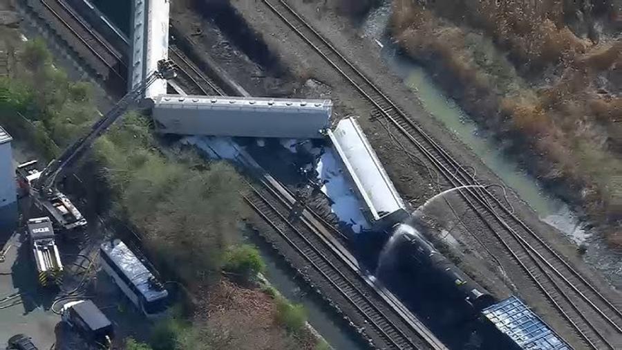 Freight train derailment in North Bergen shuts Route 3