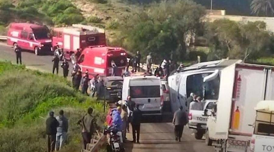Four police officers killed in bus crash near Sidi Ifni, 26 injured