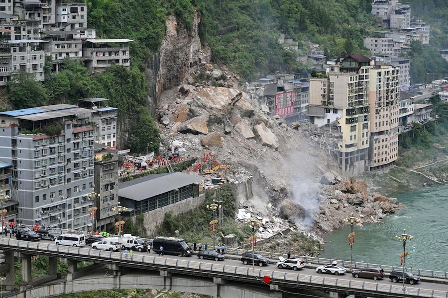 China intensifies landslide rescue as explosives deployed to reach missing victims