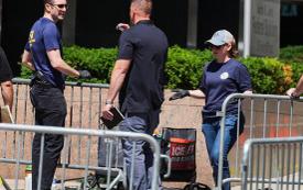 Man arrested after suspected arson attack outside federal building in New York