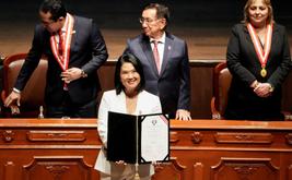 Keiko Fujimori takes office as Peru shifts further toward conservative leadership