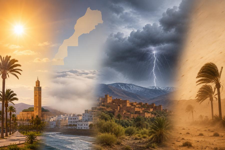 Prévisions météo au Maroc : fortes chaleurs, orages et vents au programme de ce vendredi