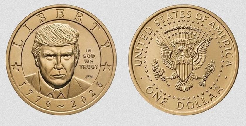 Donald Trump à l’honneur sur une pièce commémorative de 1 dollar pour les 250 ans des États-Unis