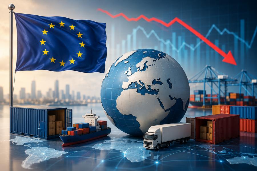 Zone euro : l’excédent commercial s’effondre au cours des cinq premiers mois de 2026