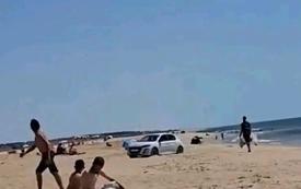 القيادة فوق رمال شاطئ طنجة تنتهي بحجز سيارة وسحب الرخصة