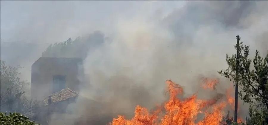 שריפות רבות פורצות בסיציליה בזמן שמטוסי כיבוי מתמודדים עם הלהבות ליד פלרמו