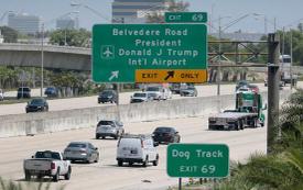 Aeroporto Internacional de Palm Beach na Flórida renomeado em homenagem ao Presidente Donald Trump