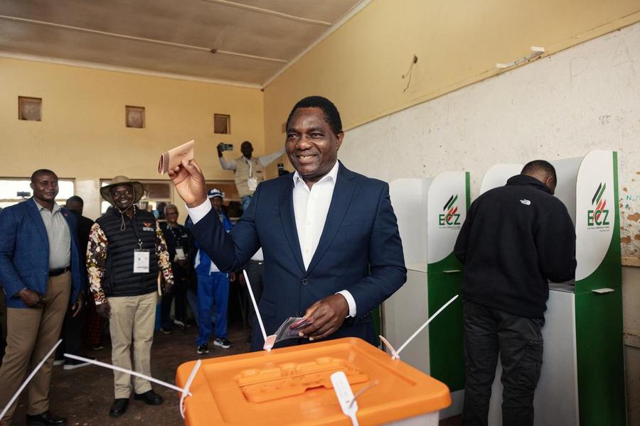 Présidentielle en Zambie : Hakainde Hichilema réélu avec 60 % des voix
