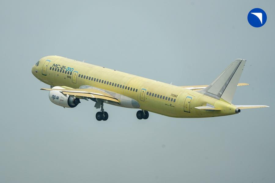המטוס המיוצר ברוסיה MS-21 משלים את טיסת הבדיקה הראשונה