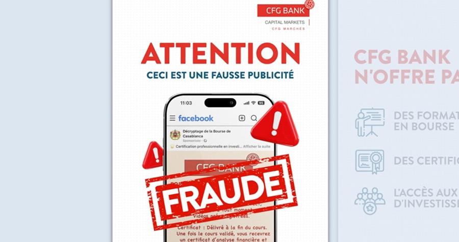 CFG Bank met en garde contre des arnaques financières diffusées sur les réseaux sociaux