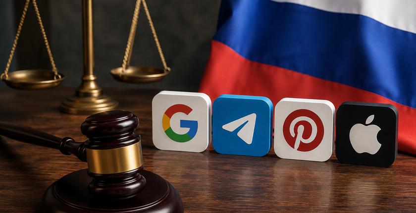 Russie : Google, Telegram, Pinterest et Apple sanctionnés pour des contenus non retirés