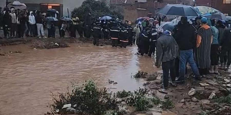 سيول الأمطار تقطع الطريق بين ورزازات وزاكورة