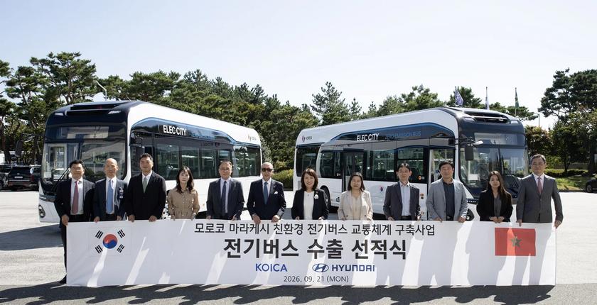 Marrakech : Hyundai dévoile les premiers bus électriques destinés au transport urbain