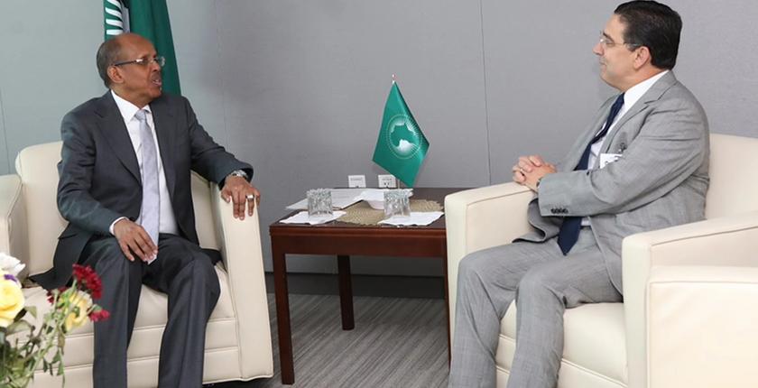 Maroc-Union africaine : Nasser Bourita échange avec Mahmoud Ali Youssouf à New York