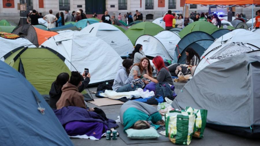 Protesten in Madrid groeien na uitzetting van 87-jarige huurster
