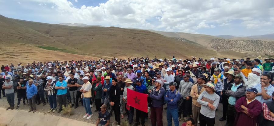 هذه حقيقة المسيرة الاحتجاجية بآيت بوكماز رفضا لنائج التصويت