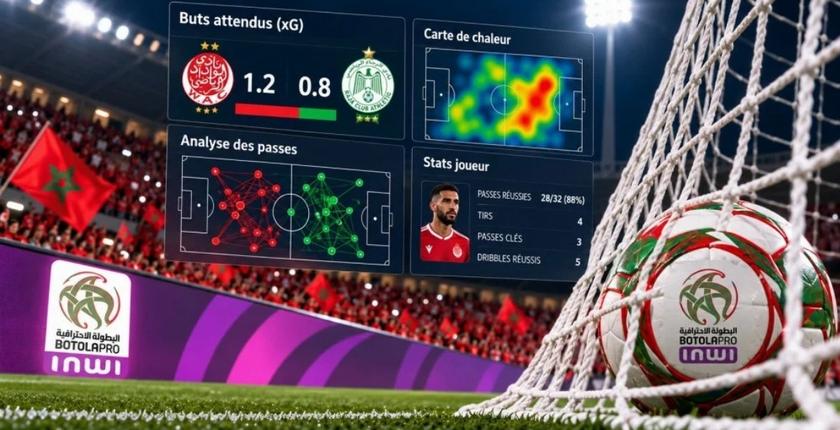 Botola : les statistiques d’Opta font leur entrée dans les retransmissions du championnat